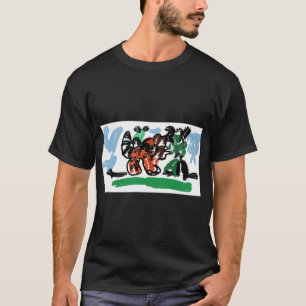 Rode panda plezier t-shirt