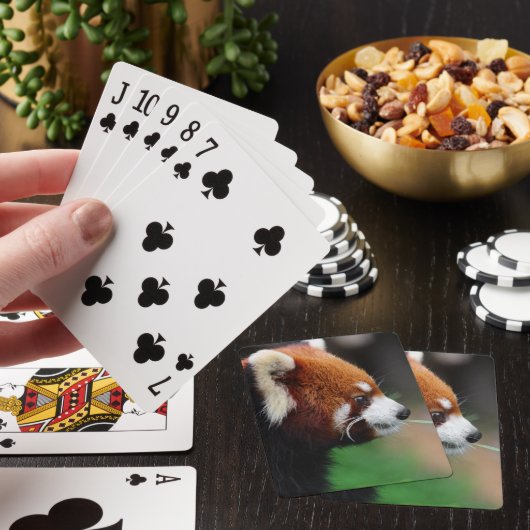 Rode panda pokerkaarten (Insitu)