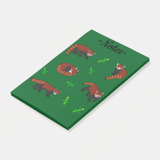 Rode panda post-it® notes (Schuin)