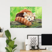 Rode panda poster (Thuiskantoor)
