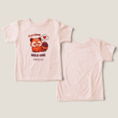 Rode Panda Pure Liefde - Eerste Verjaardag Meisje (Ontwerp Voorkant & Achterkant)