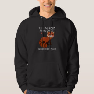 Rode Panda Quote Leuke Koele Rode Panda Hoodie