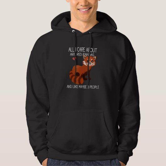 Rode Panda Quote Leuke Koele Rode Panda Hoodie (Voorkant)