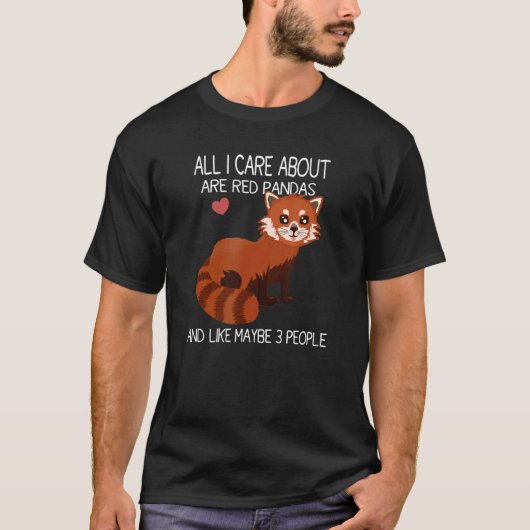 Rode Panda Quote Leuke Koele Rode Panda T-shirt (Voorkant)
