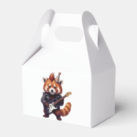 Rode Panda Rocker-cadeausdoos Bedankdoosjes (Voorkant Zijde)