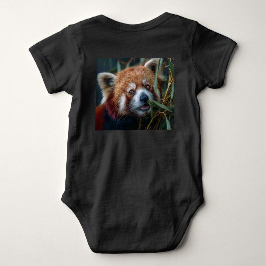 Rode panda romper (Achterkant)