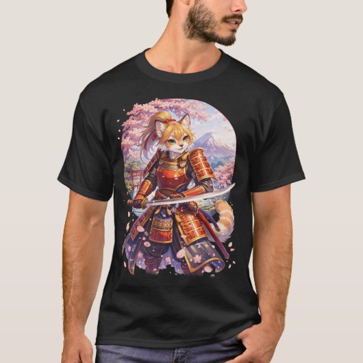 Rode Panda Samurai T-shirt (Voorkant)