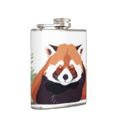 Rode Panda Schattig Leuk Dier Slapen Ontspannen Heupfles (Rechts)