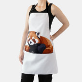 Rode Panda Schattig Leuk Dier Slapen Ontspannen Schort (Insitu)