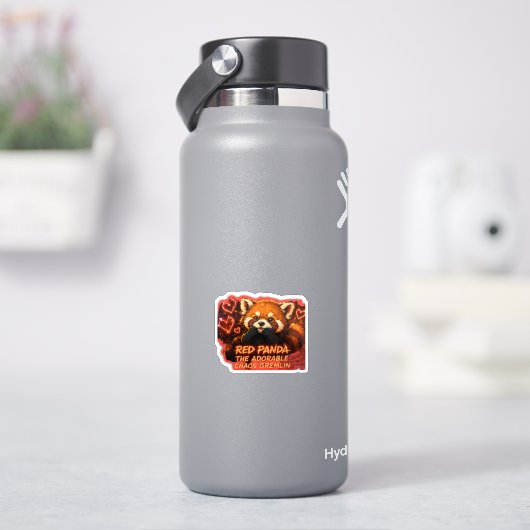 Rode Panda “Schattige Chaos Gremlin” Sticker (HydroFlask)