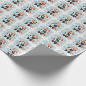 Rode Panda Schattigee Baby Pastel Waterverf Patroo Cadeaupapier (Hoek)