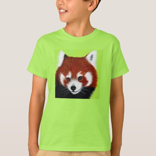 Rode Panda Schilderij T-shirt (Voorkant)