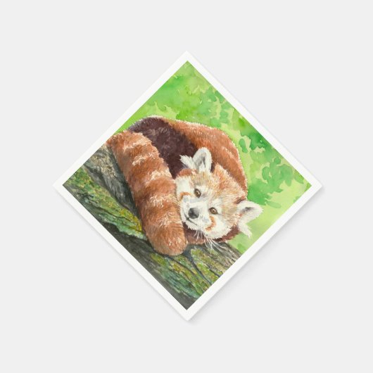 Rode panda servetten (Hoek)