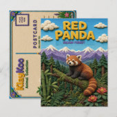 Rode Panda Sikkim Woud Moderne KlayKoo Briefkaart (Voorkant / Achterkant)