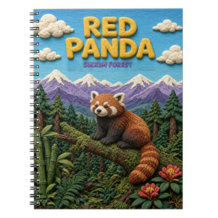 Rode Panda Sikkim Woud Moderne KlayKoo Notitieboek