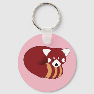 Rode panda sleutelhanger