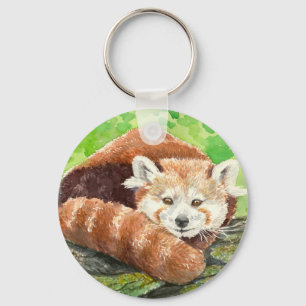 Rode panda sleutelhanger