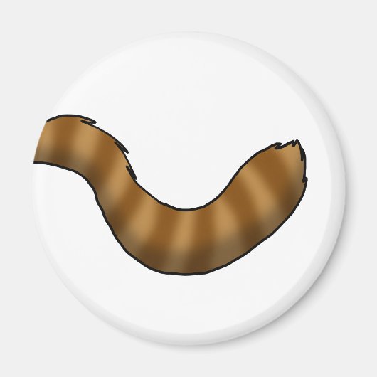 Rode Panda Staart Magneet (Voorkant)