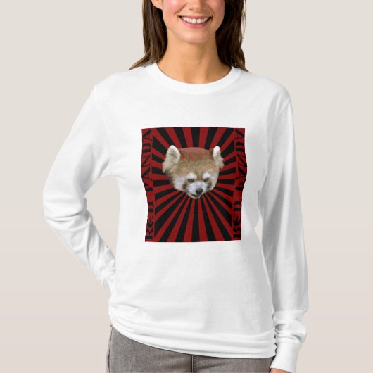 rode panda t-shirt (Voorkant)