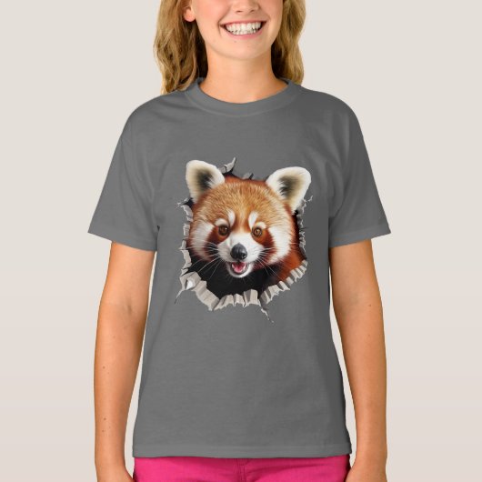 Rode panda t-shirt (Voorkant)