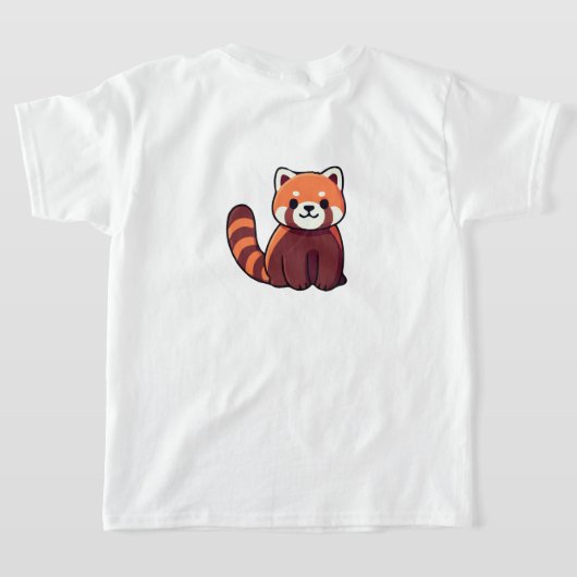 Rode panda t shirt ontwerp (Laag Achter)