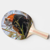 Rode panda tafeltennisbatje (Zijkant)