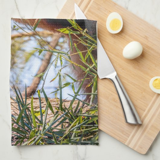 Rode panda theedoek (Quarter Fold)