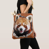Rode panda tote bag (Dichtbij)