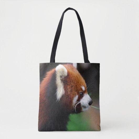 Rode panda tote bag (Voorkant)