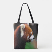 Rode panda tote bag (Achterkant)