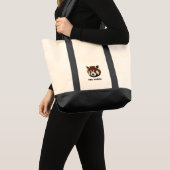 Rode panda tote bag (Voorkant (product))