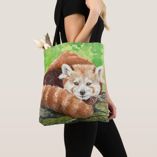 Rode panda tote bag (Dichtbij)