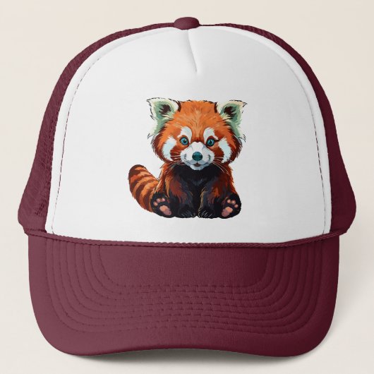 Rode panda trucker pet (Voorkant)