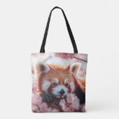 Rode panda tussen de kersenbloesems tote bag (Achterkant)