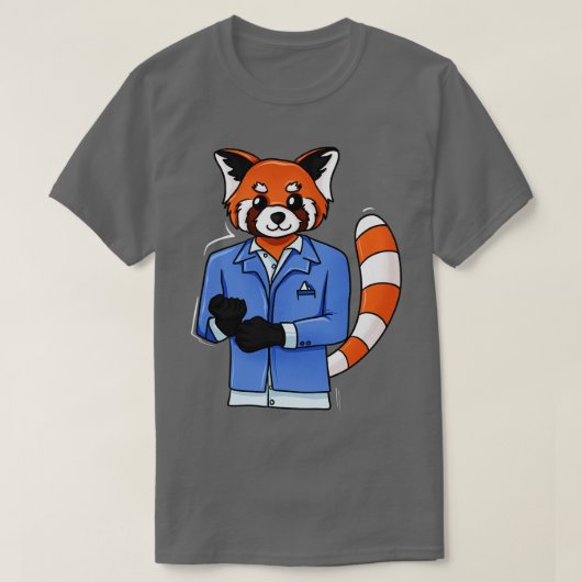 Rode Panda Tuxedo T-shirt (Design voorkant)