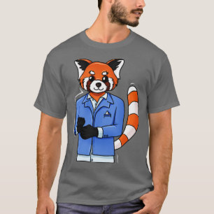 Rode Panda Tuxedo T-shirt