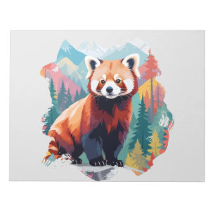 Rode Panda Vector Art Animal in de majestueuze Nat Notitieblok