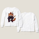 Rode Panda-verjaardag Sweatshirt (Voorkant /achterkant)