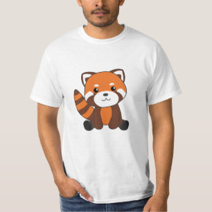Rode panda verkuilt dieren voor kinderen in Kawaii T-shirt