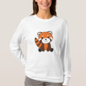 Rode panda verkuilt dieren voor kinderen in Kawaii T-shirt (Voorkant)