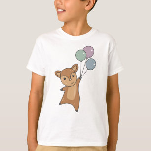 Rode panda vliegt ballonnen die dieren doden t-shirt