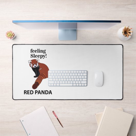 Rode Panda Voel je slaperig Grappig Rode Panda Bureaumat (Kantoor 1)