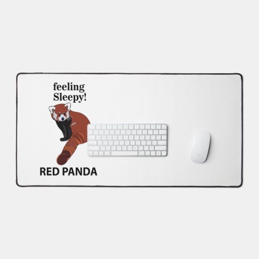 Rode Panda Voel je slaperig Grappig Rode Panda Bureaumat (Keyboard & Muis)