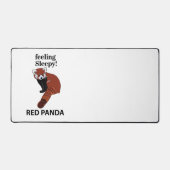 Rode Panda Voel je slaperig Grappig Rode Panda Bureaumat (Voorkant)
