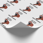 Rode Panda Voel je slaperig Grappig Rode Panda Cadeaupapier (Hoek)