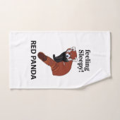 Rode Panda Voel je slaperig Grappig Rode Panda Handdoek (Handdoek)