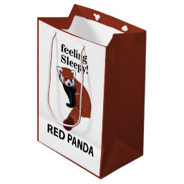 Rode Panda Voel je slaperig Grappig Rode Panda Medium Cadeauzakje