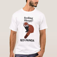 Rode Panda Voel je slaperig Grappig Rode Panda