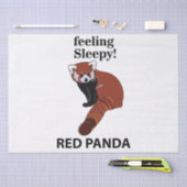 Rode Panda Voel je slaperig Grappig Rode Panda Tissuepapier (Craft)