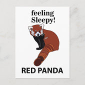 Rode panda voelt zich slaperig Grappige rode panda Briefkaart (Voorkant)
